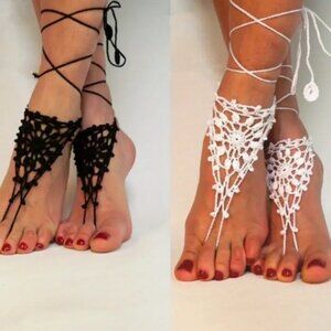 Women's Brand New Dainty & Intricately Crocheted Charming Boho Foot Accessories